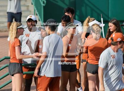 Thumbnail 2 in The Woodlands vs Round Rock Westwood (UIL 6A Team Tennis Final) <B>Only One Team</B> photogallery.