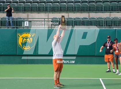 Thumbnail 3 in The Woodlands vs Round Rock Westwood (UIL 6A Team Tennis Final) <B>Only One Team</B> photogallery.