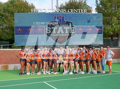Thumbnail 2 in The Woodlands vs Round Rock Westwood (UIL 6A Team Tennis Final) <B>Only One Team</B> photogallery.