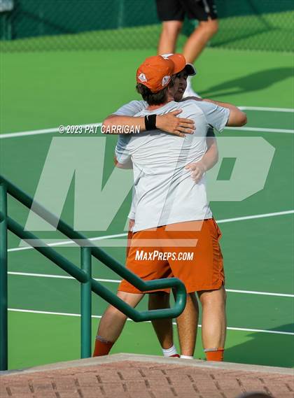 Thumbnail 3 in The Woodlands vs Round Rock Westwood (UIL 6A Team Tennis Final) <B>Only One Team</B> photogallery.