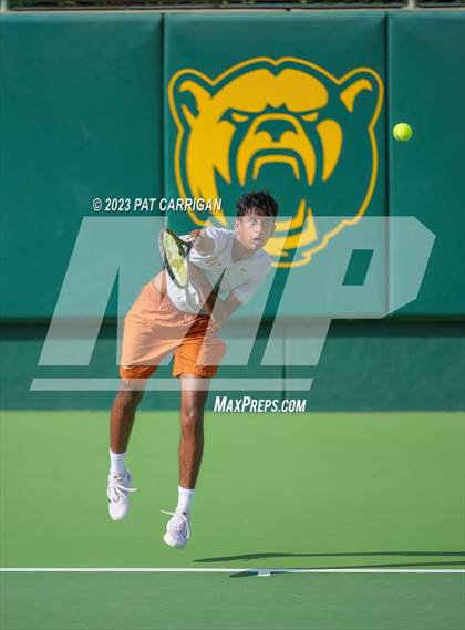 Thumbnail 3 in The Woodlands vs Round Rock Westwood (UIL 6A Team Tennis Final) <B>Only One Team</B> photogallery.