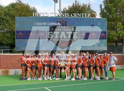 Thumbnail 1 in The Woodlands vs Round Rock Westwood (UIL 6A Team Tennis Final) <B>Only One Team</B> photogallery.