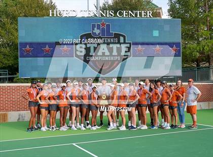 Thumbnail 3 in The Woodlands vs Round Rock Westwood (UIL 6A Team Tennis Final) <B>Only One Team</B> photogallery.