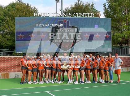 Thumbnail 3 in The Woodlands vs Round Rock Westwood (UIL 6A Team Tennis Final) <B>Only One Team</B> photogallery.