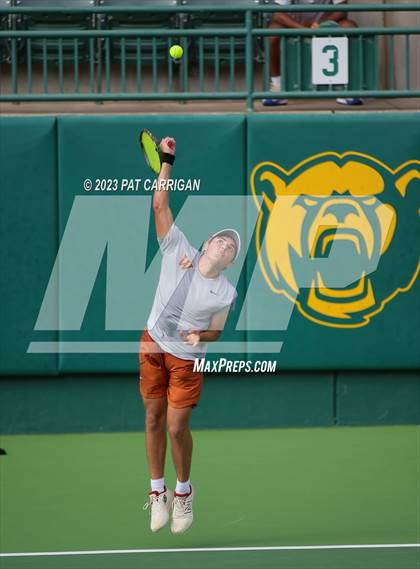 Thumbnail 2 in The Woodlands vs Round Rock Westwood (UIL 6A Team Tennis Final) <B>Only One Team</B> photogallery.