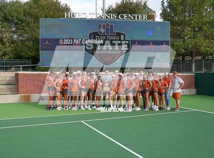 Thumbnail 3 in The Woodlands vs Round Rock Westwood (UIL 6A Team Tennis Final) <B>Only One Team</B> photogallery.