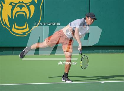 Thumbnail 1 in The Woodlands vs Round Rock Westwood (UIL 6A Team Tennis Final) <B>Only One Team</B> photogallery.