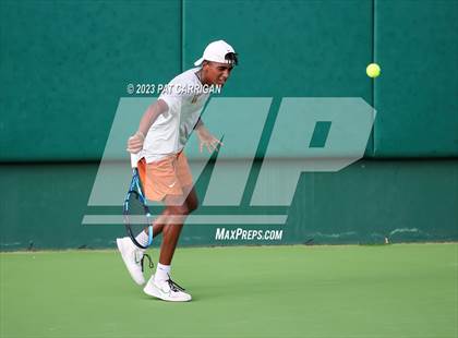 Thumbnail 2 in The Woodlands vs Round Rock Westwood (UIL 6A Team Tennis Final) <B>Only One Team</B> photogallery.