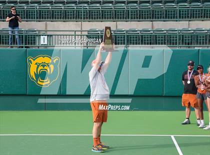 Thumbnail 2 in The Woodlands vs Round Rock Westwood (UIL 6A Team Tennis Final) <B>Only One Team</B> photogallery.