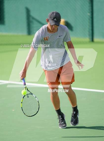 Thumbnail 1 in Round Rock Westwood vs Houston Memorial (UIL 6A Team Tennis Final) photogallery.