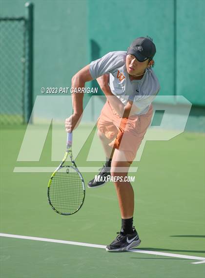 Thumbnail 3 in Round Rock Westwood vs Houston Memorial (UIL 6A Team Tennis Final) photogallery.