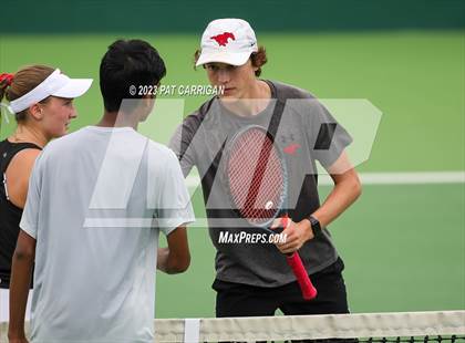 Thumbnail 2 in Round Rock Westwood vs Houston Memorial (UIL 6A Team Tennis Final) photogallery.