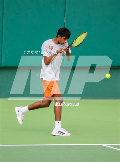 Thumbnail 3 in Round Rock Westwood vs Houston Memorial (UIL 6A Team Tennis Final) photogallery.