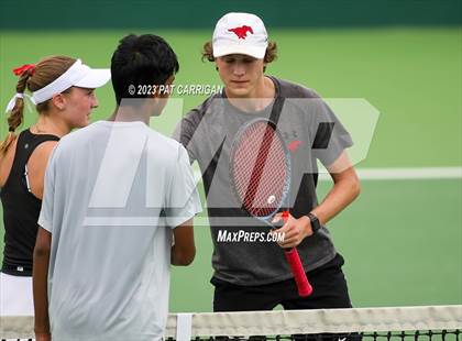 Thumbnail 3 in Round Rock Westwood vs Houston Memorial (UIL 6A Team Tennis Final) photogallery.