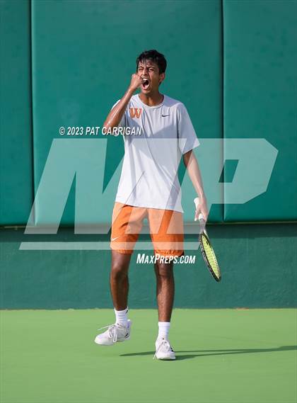 Thumbnail 2 in Round Rock Westwood vs Houston Memorial (UIL 6A Team Tennis Final) photogallery.