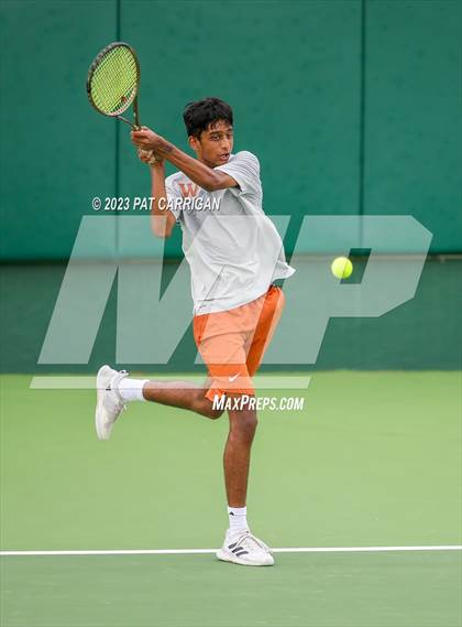 Thumbnail 3 in Round Rock Westwood vs Houston Memorial (UIL 6A Team Tennis Final) photogallery.