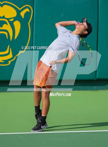 Thumbnail 3 in Round Rock Westwood vs Houston Memorial (UIL 6A Team Tennis Final) photogallery.