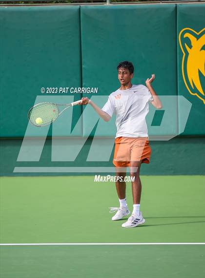 Thumbnail 3 in Round Rock Westwood vs Houston Memorial (UIL 6A Team Tennis Final) photogallery.
