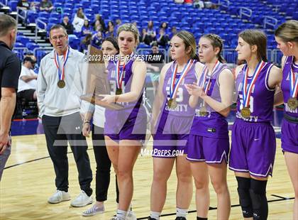 Thumbnail 1 in Huckabay vs. Irion County (UIL 1A Basketball State Semifinal Medal Ceremony) photogallery.