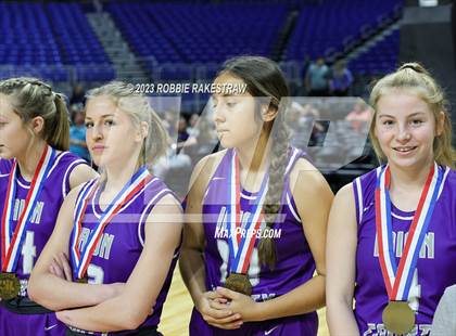 Thumbnail 1 in Huckabay vs. Irion County (UIL 1A Basketball State Semifinal Medal Ceremony) photogallery.