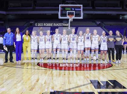 Thumbnail 2 in Huckabay vs. Irion County (UIL 1A Basketball State Semifinal Medal Ceremony) photogallery.