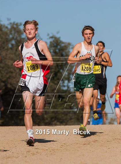 Thumbnail 1 in CIF State Cross Country Championships (D1 Boys Race) photogallery.