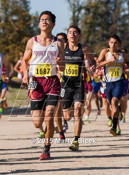 Thumbnail 1 in CIF State Cross Country Championships (D1 Boys Race) photogallery.
