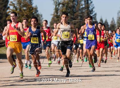 Thumbnail 1 in CIF State Cross Country Championships (D1 Boys Race) photogallery.