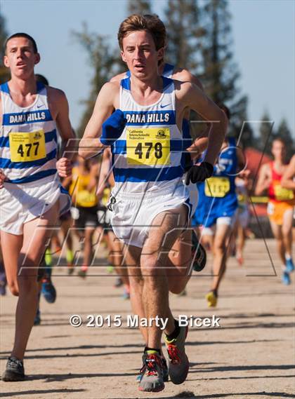 Thumbnail 1 in CIF State Cross Country Championships (D1 Boys Race) photogallery.