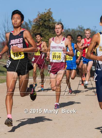 Thumbnail 1 in CIF State Cross Country Championships (D1 Boys Race) photogallery.