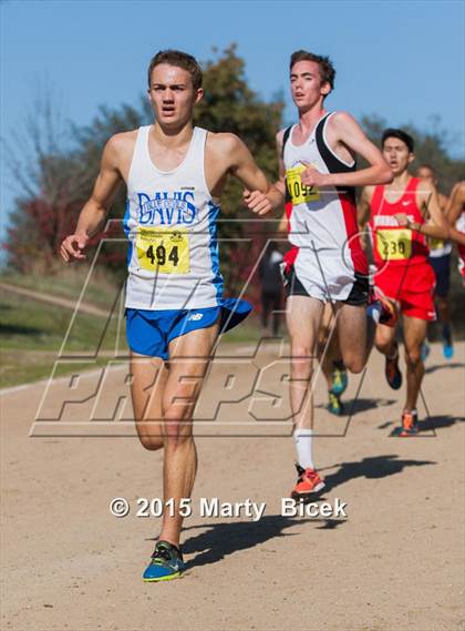Thumbnail 1 in CIF State Cross Country Championships (D1 Boys Race) photogallery.