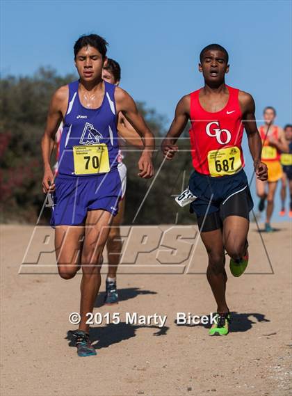 Thumbnail 1 in CIF State Cross Country Championships (D1 Boys Race) photogallery.