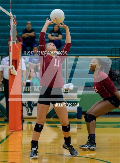Thumbnail 2 in Floresville vs. Pearsall (Pearsall VB Tournament) photogallery.