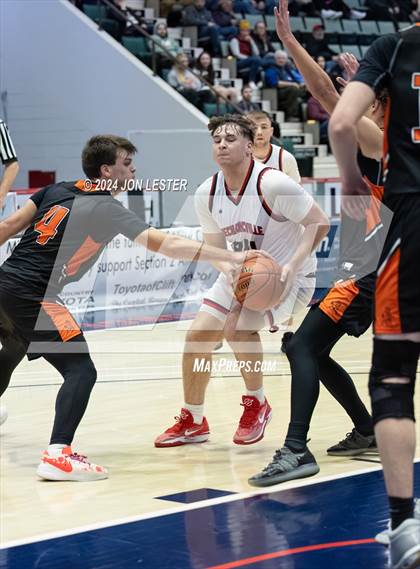 Thumbnail 1 in Schuylerville vs. Mechanicville (NYSPHSAA Section 2B Semifinal) photogallery.