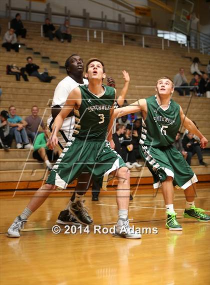 Thumbnail 1 in Lincoln Southwest vs. Lincoln Northeast (Heartland Athletic Conference Tournament) photogallery.