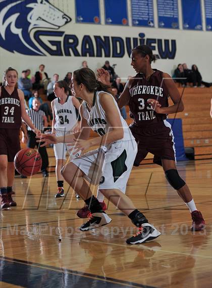 Thumbnail 3 in D'Evelyn vs. Cherokee Trail (Grandview Invitational) photogallery.