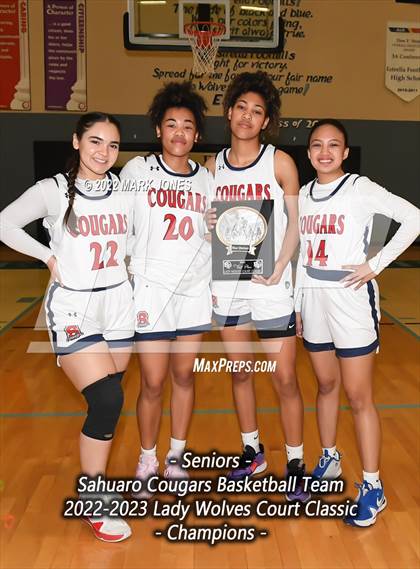 Thumbnail 3 in Estrella Foothills vs. Sahuaro  (Lady Wolves Court Classic - Blue Division Championship) photogallery.