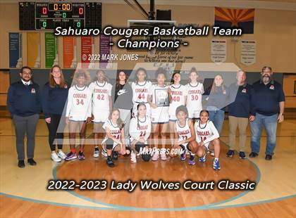 Thumbnail 3 in Estrella Foothills vs. Sahuaro  (Lady Wolves Court Classic - Blue Division Championship) photogallery.