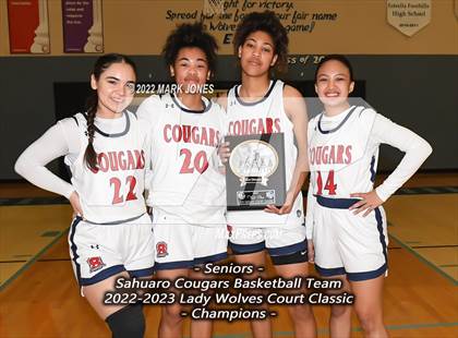 Thumbnail 1 in Estrella Foothills vs. Sahuaro  (Lady Wolves Court Classic - Blue Division Championship) photogallery.