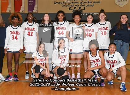 Thumbnail 3 in Estrella Foothills vs. Sahuaro  (Lady Wolves Court Classic - Blue Division Championship) photogallery.