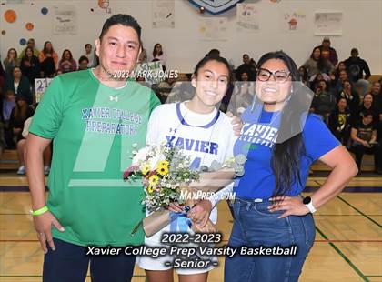 Thumbnail 3 in Xavier College Prep vs. Basha (Senior Night) photogallery.