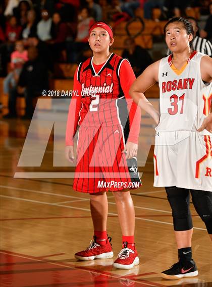 Thumbnail 1 in Centennial vs. Rosary Academy (Mark Keppel Tournament) photogallery.