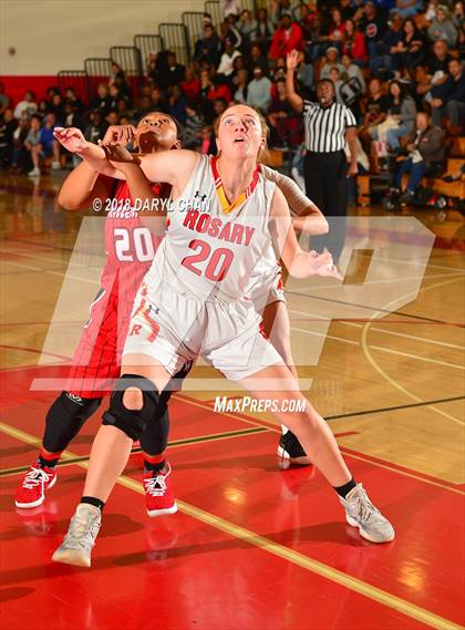 Thumbnail 3 in Centennial vs. Rosary Academy (Mark Keppel Tournament) photogallery.