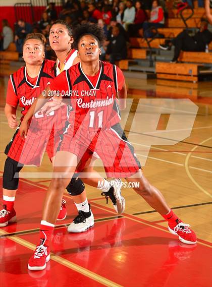 Thumbnail 3 in Centennial vs. Rosary Academy (Mark Keppel Tournament) photogallery.