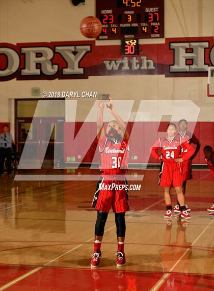 Thumbnail 2 in Centennial vs. Rosary Academy (Mark Keppel Tournament) photogallery.