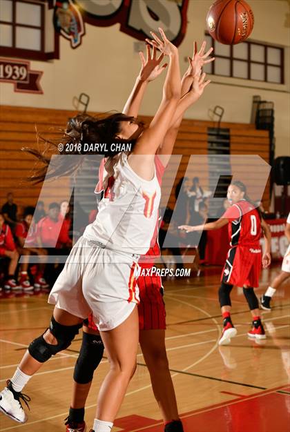 Thumbnail 3 in Centennial vs. Rosary Academy (Mark Keppel Tournament) photogallery.