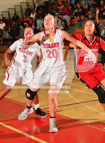 Thumbnail 3 in Centennial vs. Rosary Academy (Mark Keppel Tournament) photogallery.