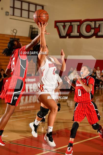 Thumbnail 3 in Centennial vs. Rosary Academy (Mark Keppel Tournament) photogallery.