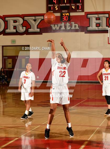 Thumbnail 1 in Centennial vs. Rosary Academy (Mark Keppel Tournament) photogallery.