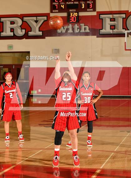 Thumbnail 3 in Centennial vs. Rosary Academy (Mark Keppel Tournament) photogallery.